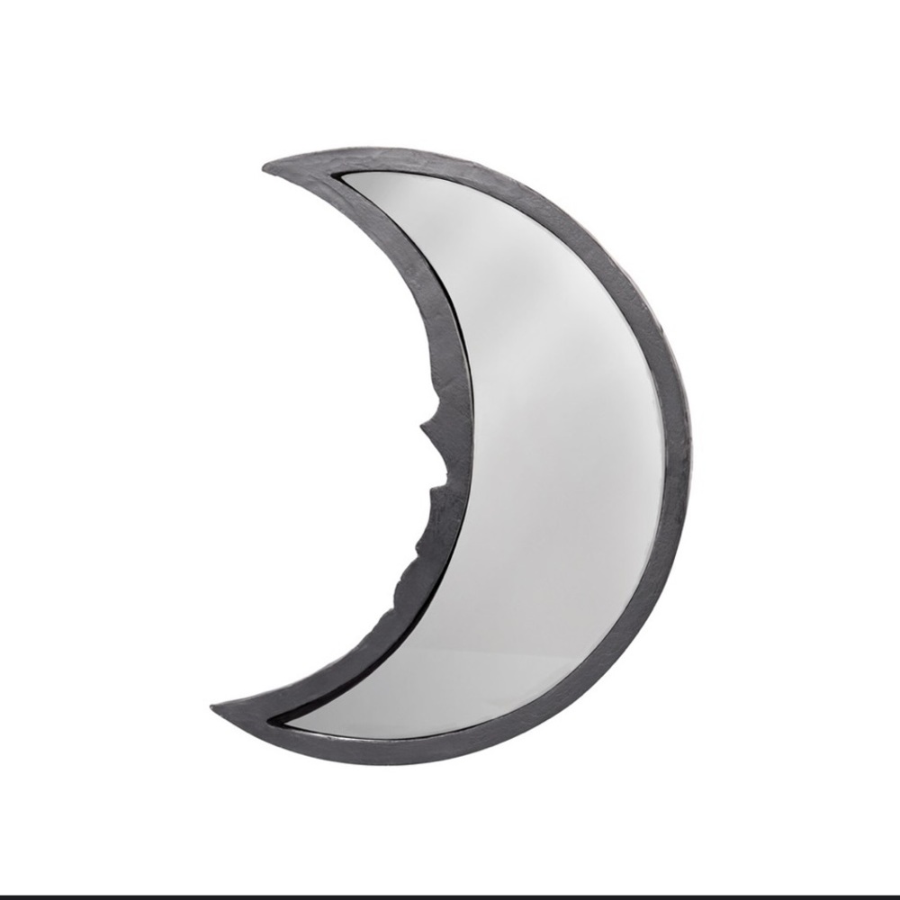 Alchemy Gothic Crescent Moon Hand Makeup Purse Mirror Black NWT - Picture 3 of 3
